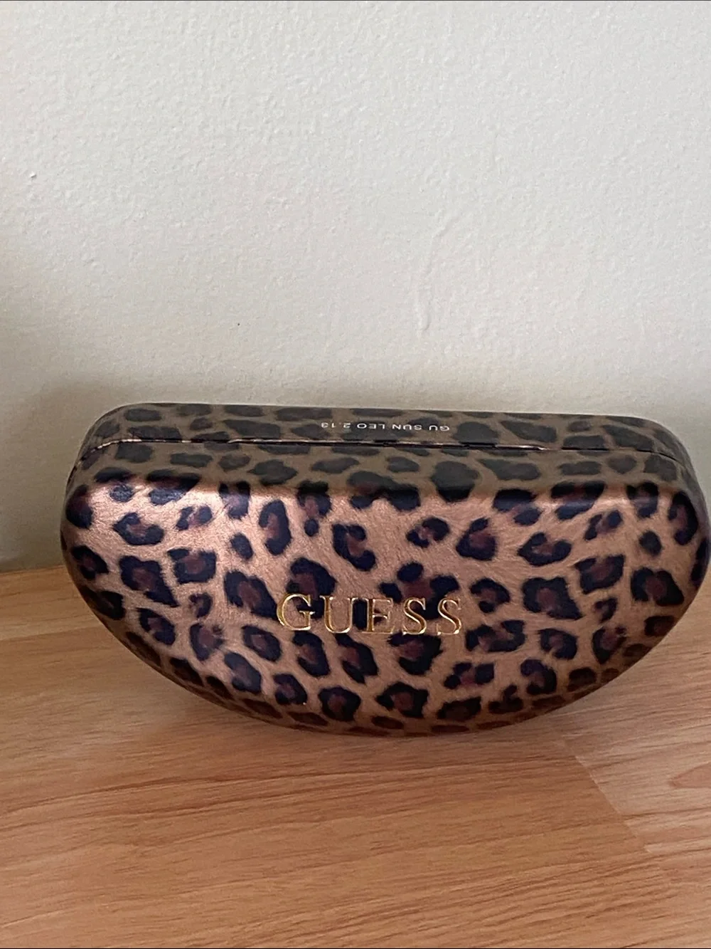 Guess Leopard Print Sunglass Eyeglass Hard Shell Case